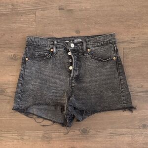 Old Navy Dark Gray Jean Shorts- high rise sky-high a-line